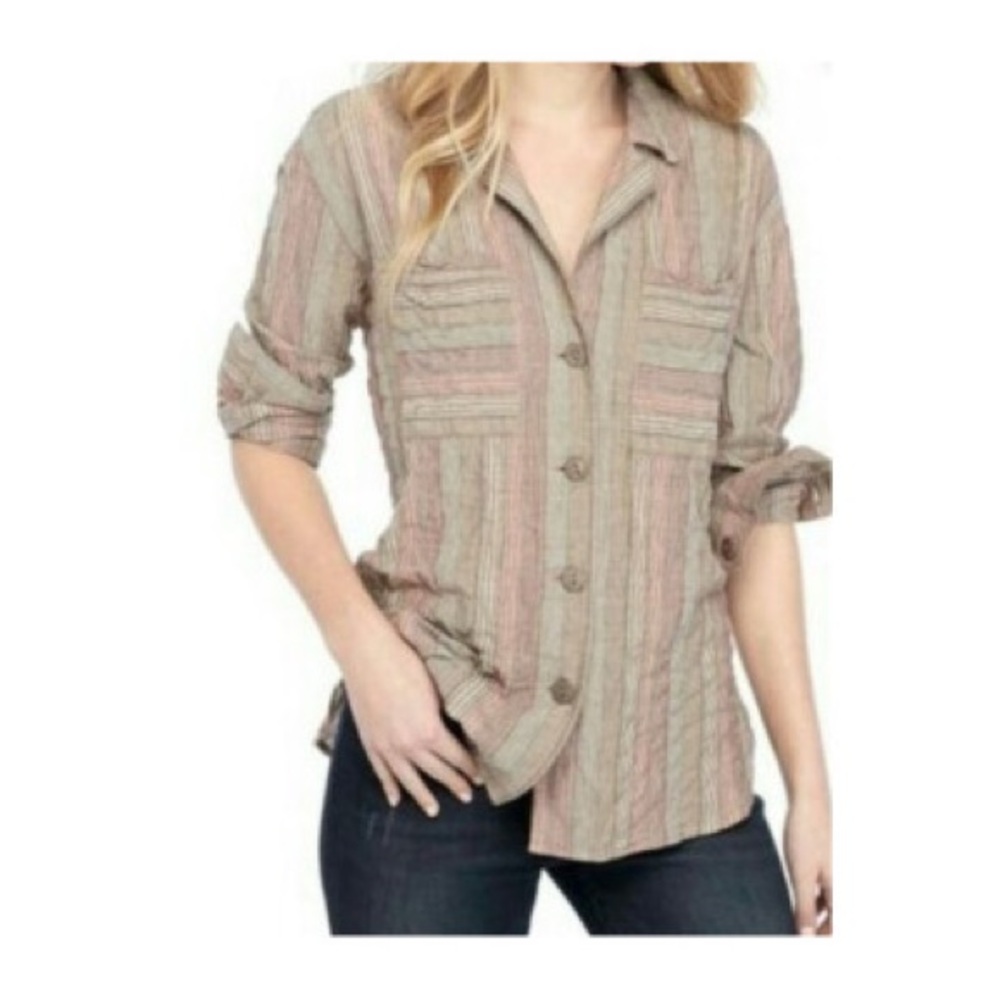 Free People High Tide Button Down‎ Shirt